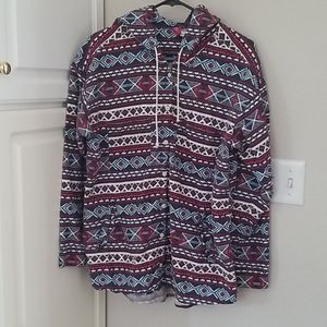 Aztec Button Up Hoodie